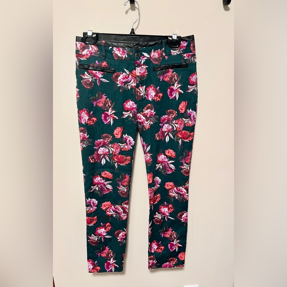 🔵BOGO Anthropologie Cartonnier Floral Cropped trousers